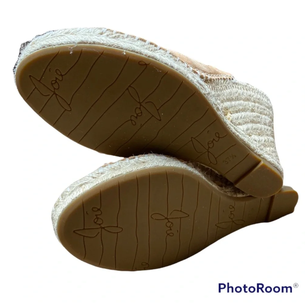 Joie Kael Suede Espadrille Wedges Size 37.5/6